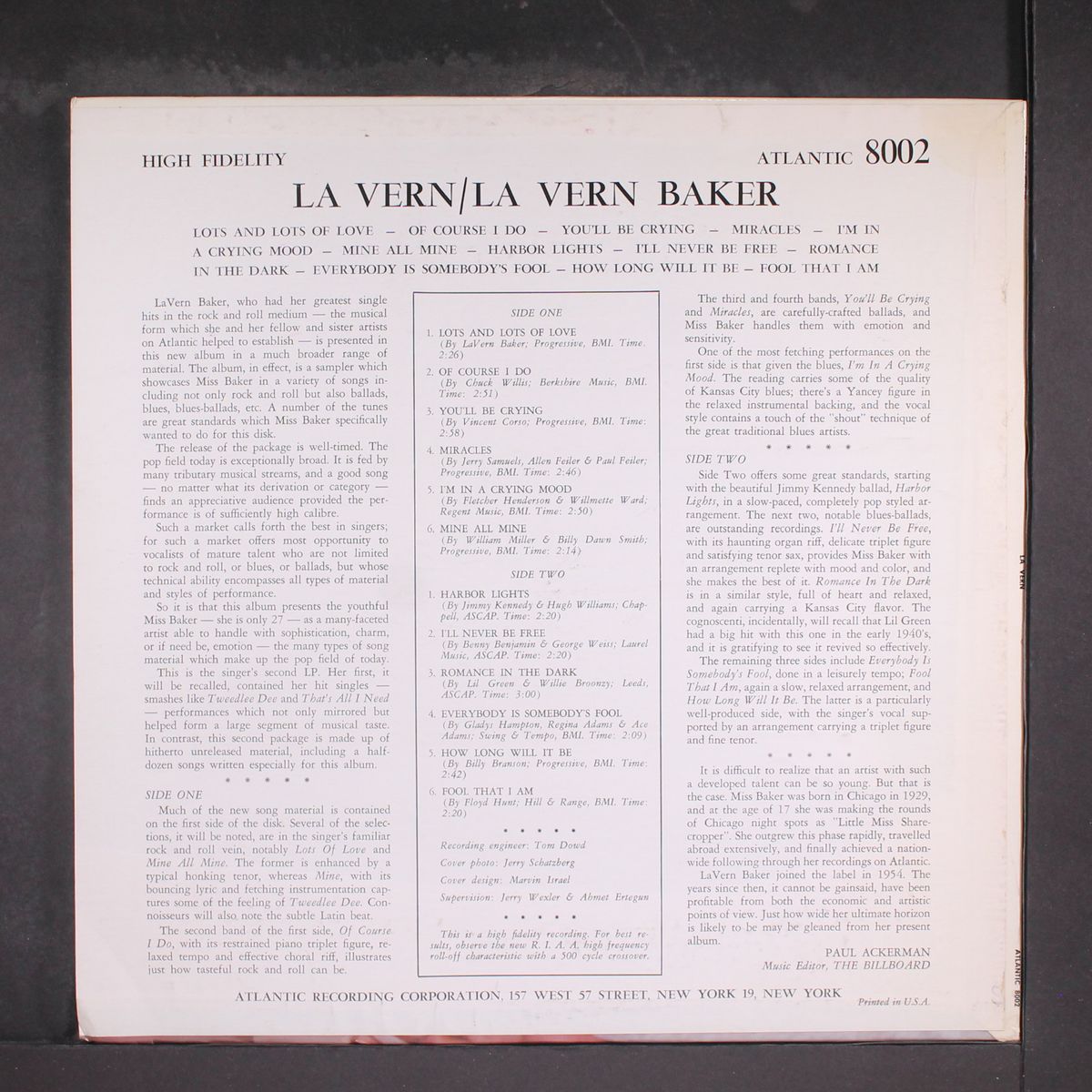 la vern by LAVERN BAKER