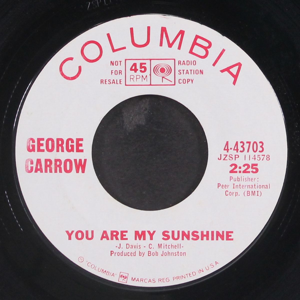 tiger prowl / you are my sunshine by GEORGE CARROW
