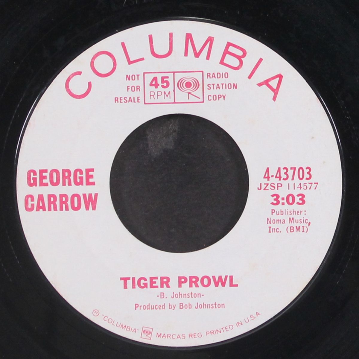 tiger prowl / you are my sunshine by GEORGE CARROW