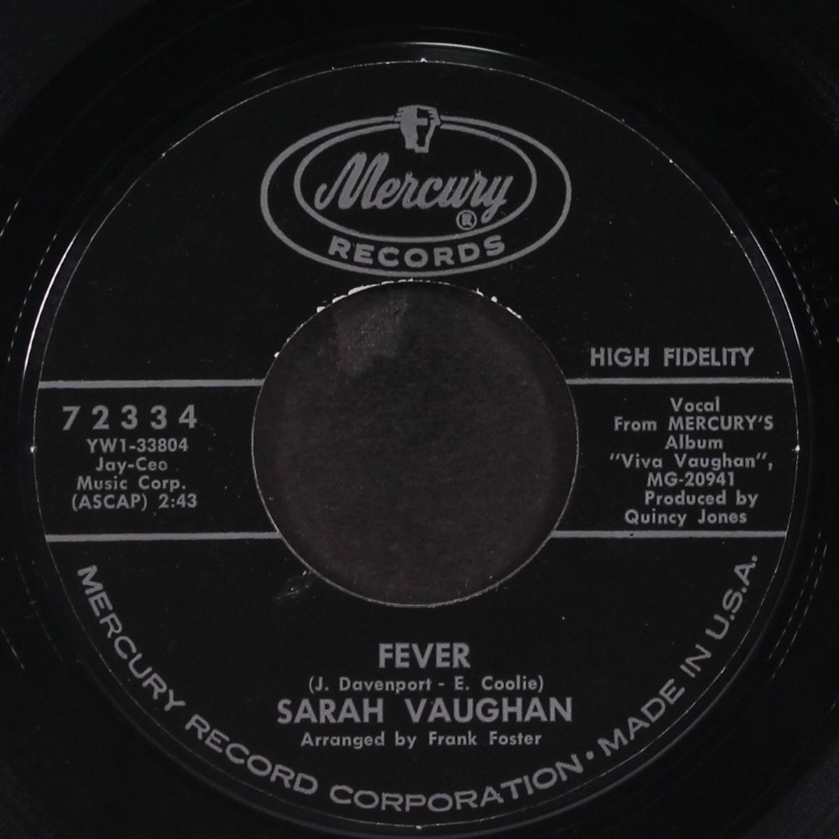 fever / mr. lucky by SARAH VAUGHAN