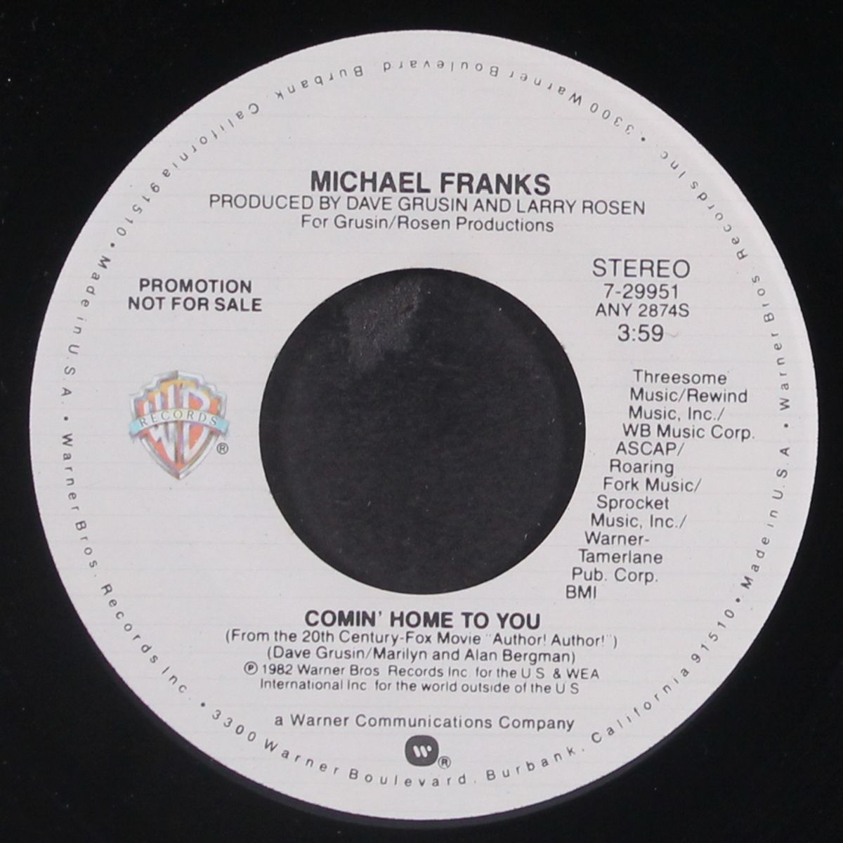 comin' home to you / mono by MICHAEL FRANKS