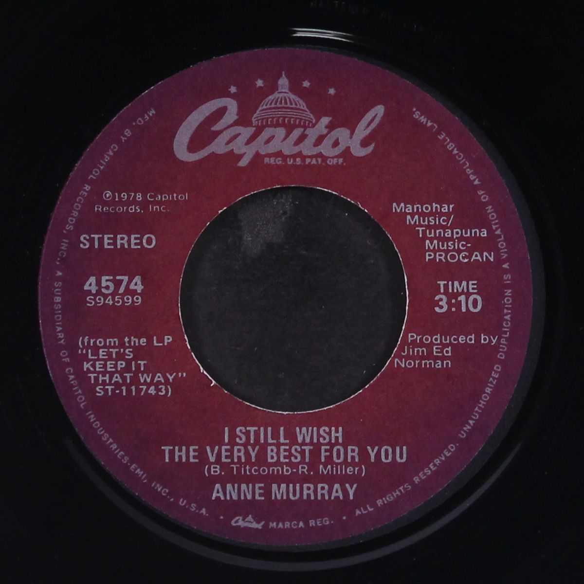 you needed me / i still wish the very best for you by ANNE MURRAY