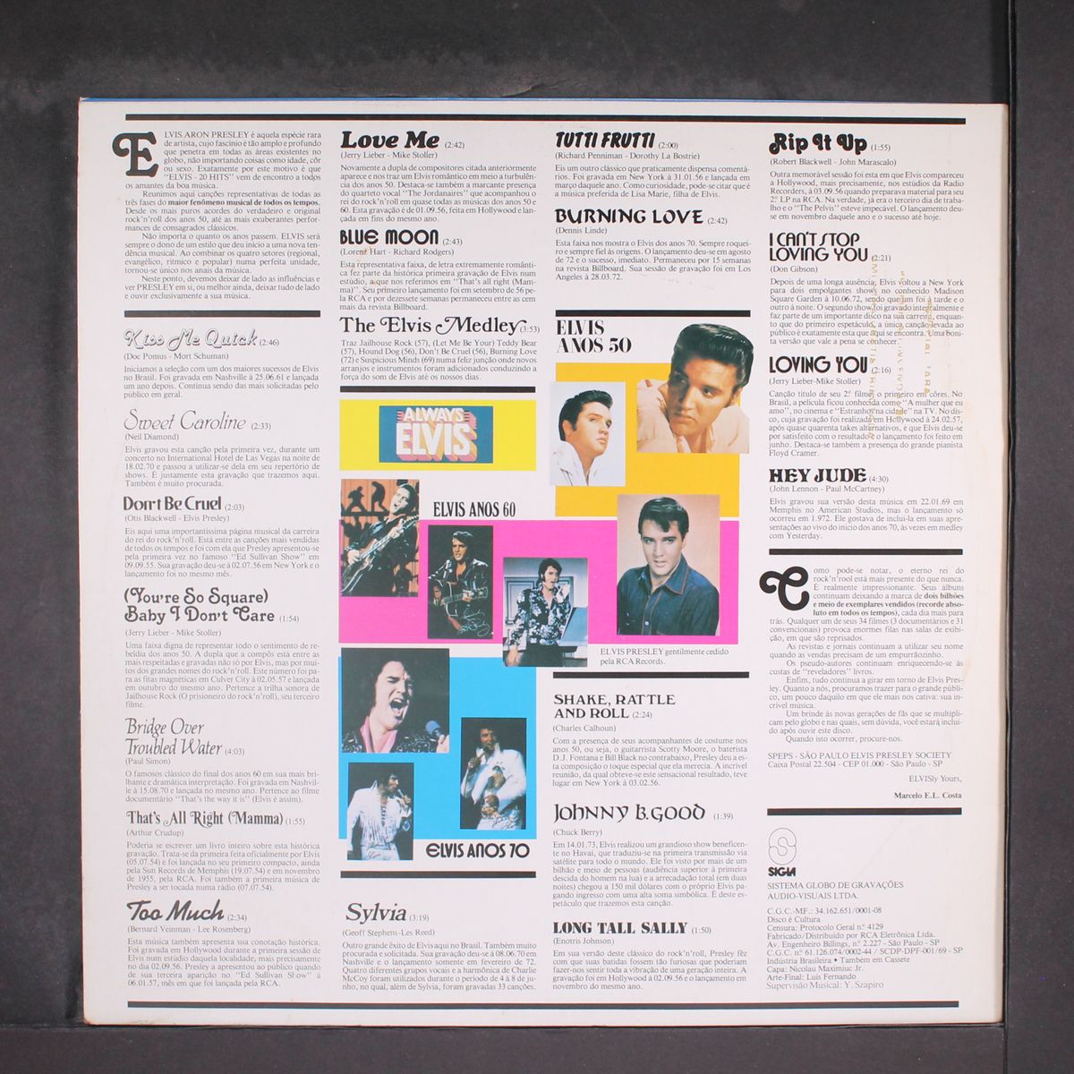 20 hits by ELVIS PRESLEY