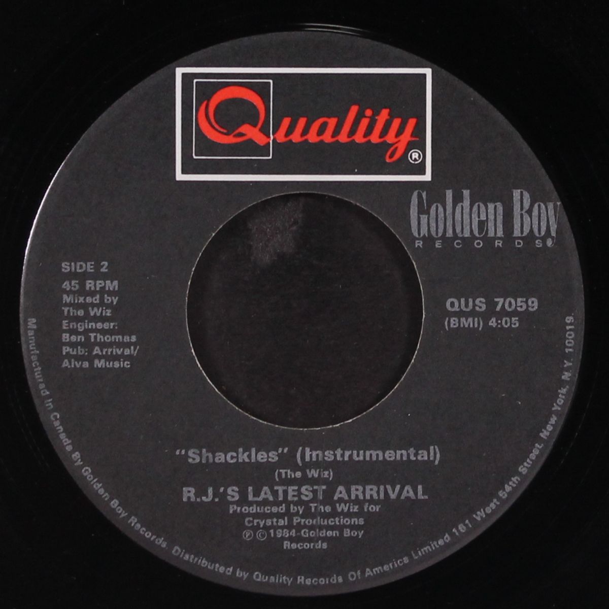 shackles / instrumental by R.J.'S LATEST ARRIVAL
