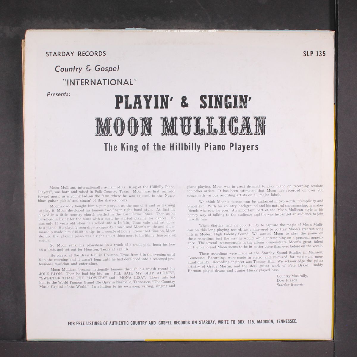 playin' and singin' by MOON MULLICAN