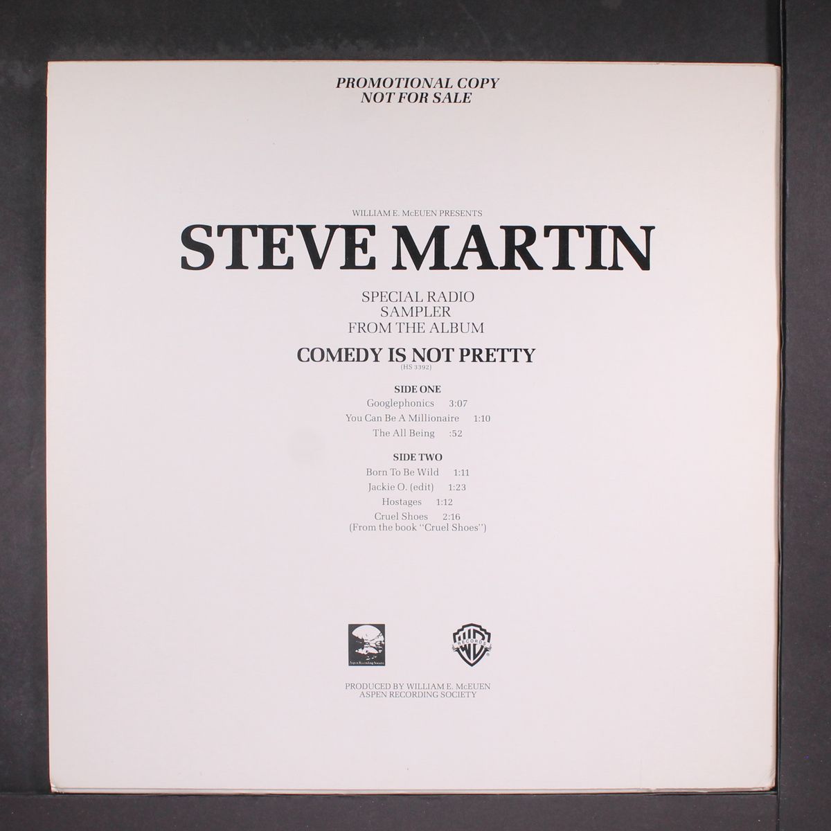 comedy is not pretty- special radio sampler by STEVE MARTIN