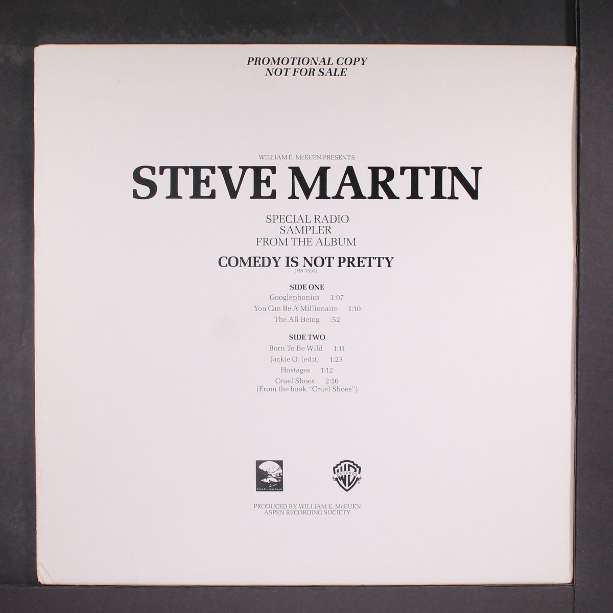 comedy is not pretty- special radio sampler by STEVE MARTIN