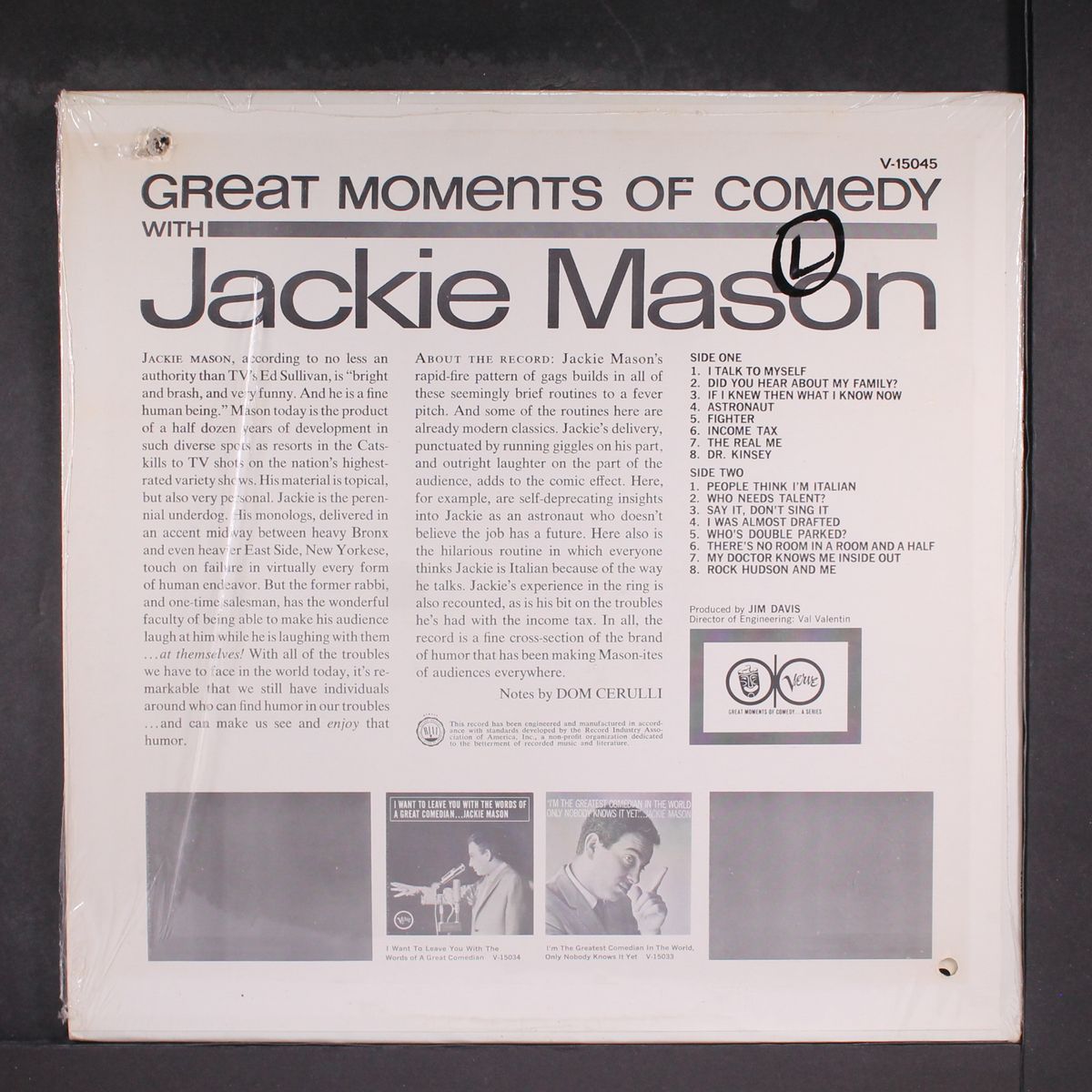 great moments of comedy with by JACKIE MASON