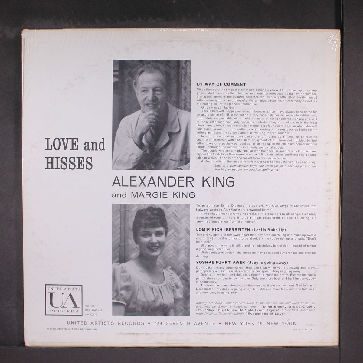 love and hisses by ALEXANDER & MARGIE KING
