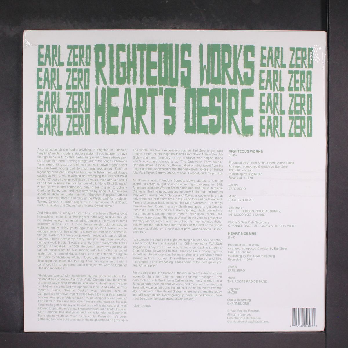righteous works / heart's desire by EARL ZERO