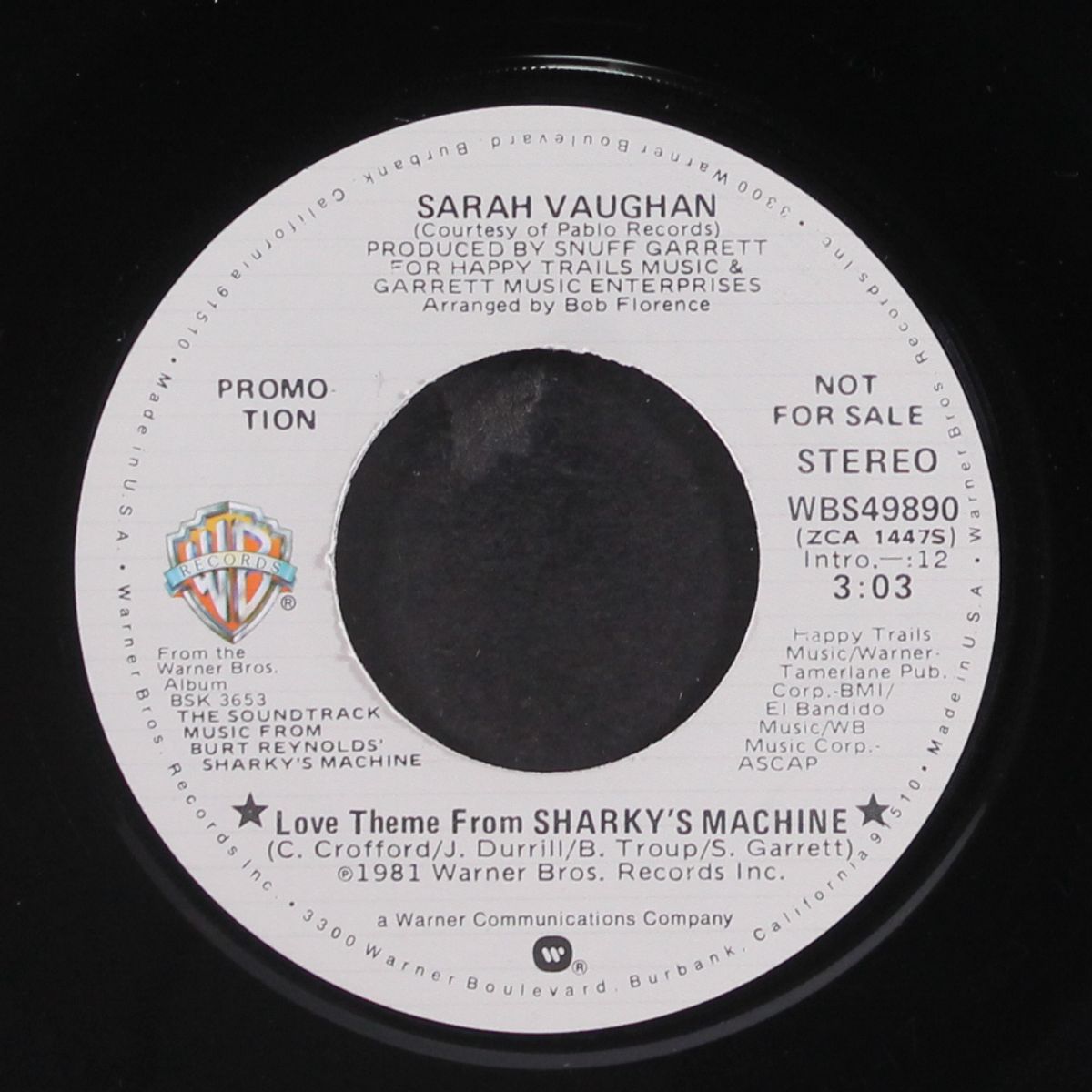 love theme from sharky's machine / sharky's theme (instro) by SARAH VAUGHAN / EDDIE HARRIS
