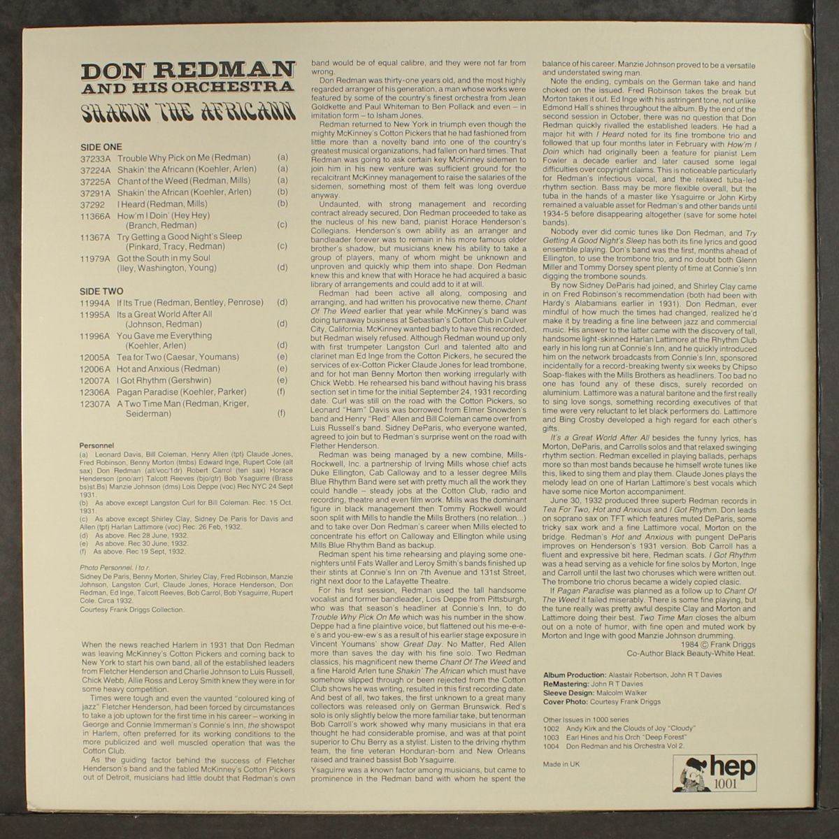 shakin' the africann by DON REDMAN