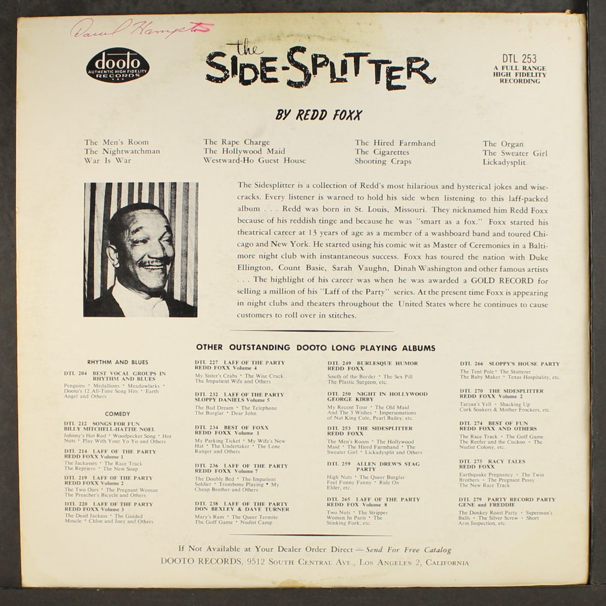 the sidesplitter, vol. 1 by REDD FOXX
