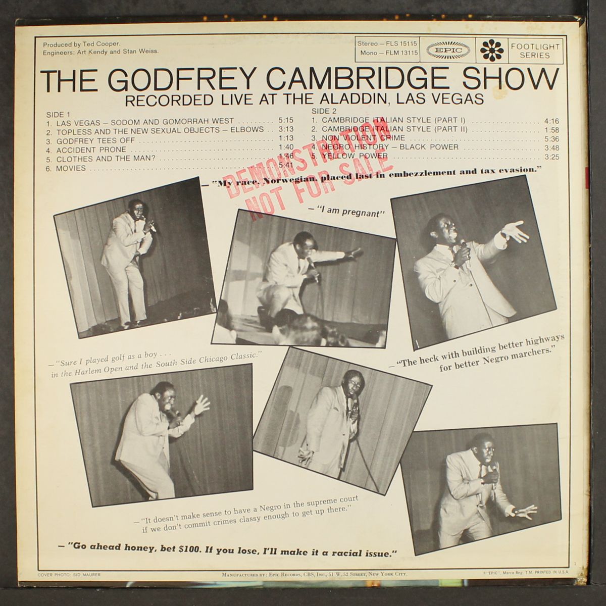 live at the aladdin by GODFREY CAMBRIDGE