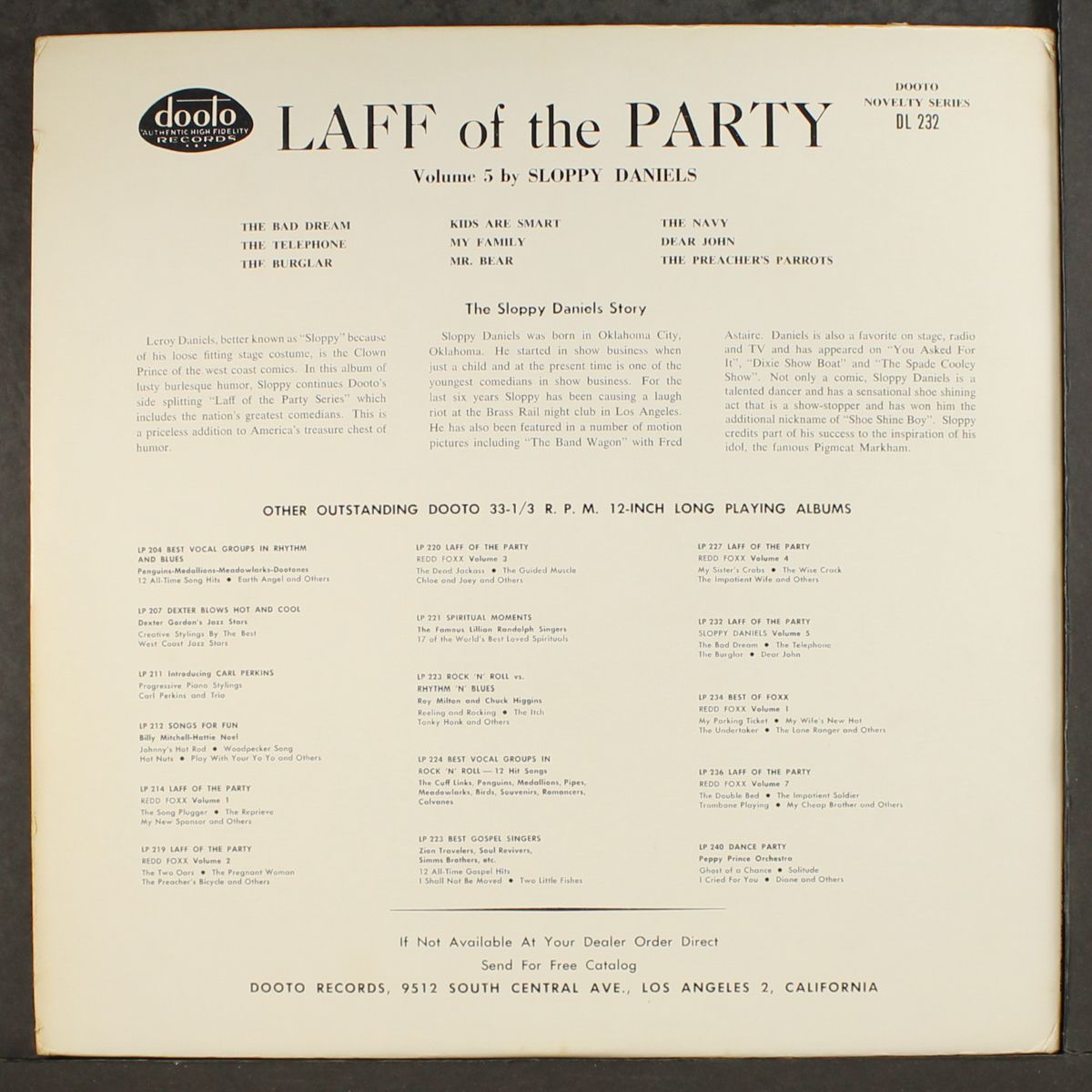 laff of the party , vol. 5 by SLOPPY DANIELS