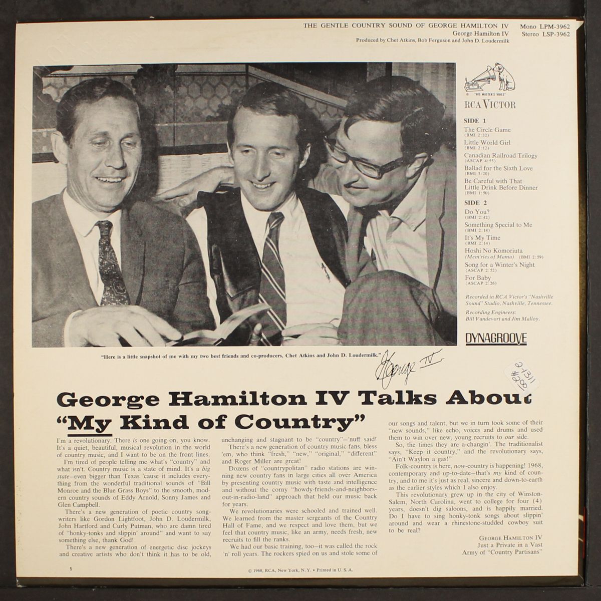 the gentle country sound of by GEORGE HAMILTON IV