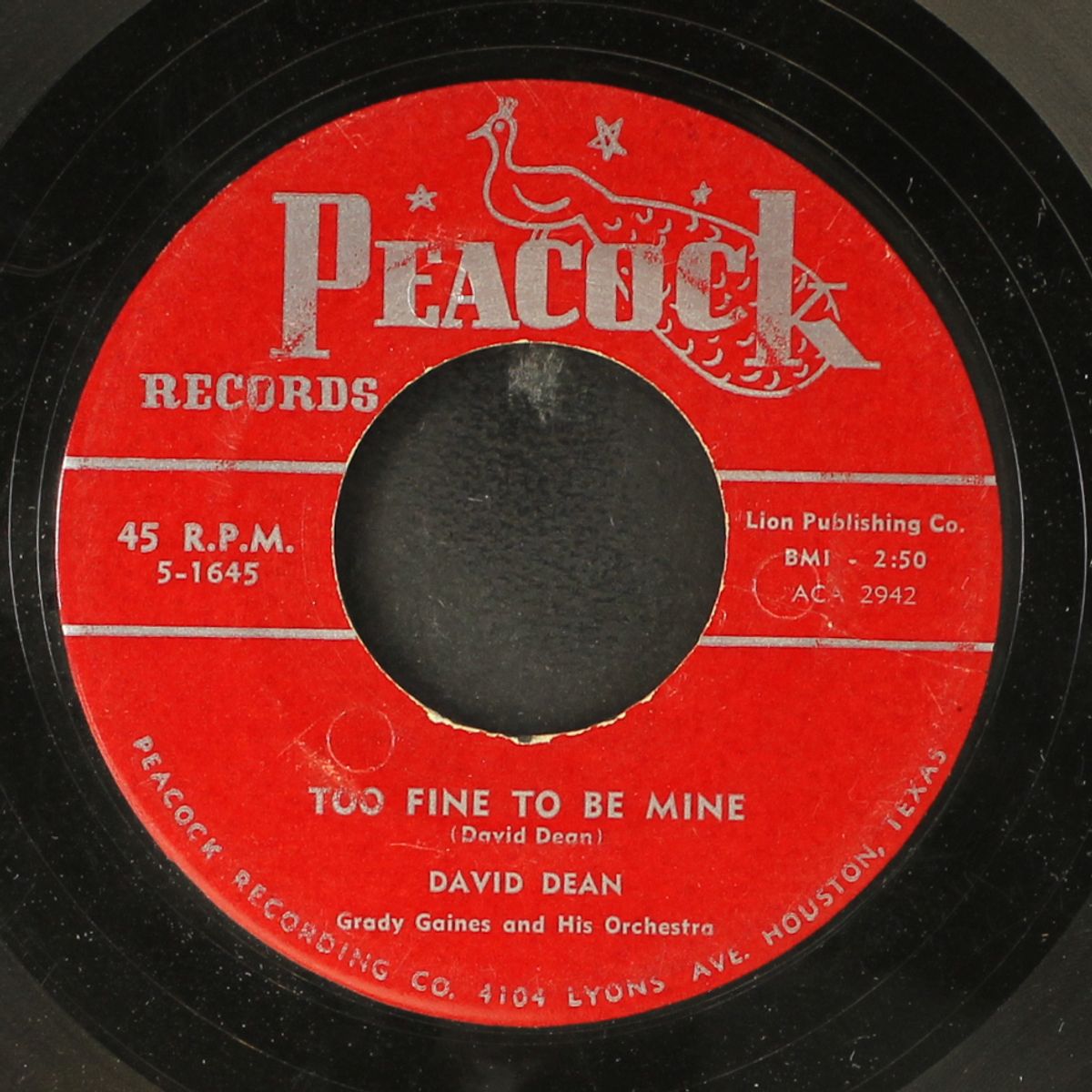 too fine to be mine / stay here with me by DAVID DEAN