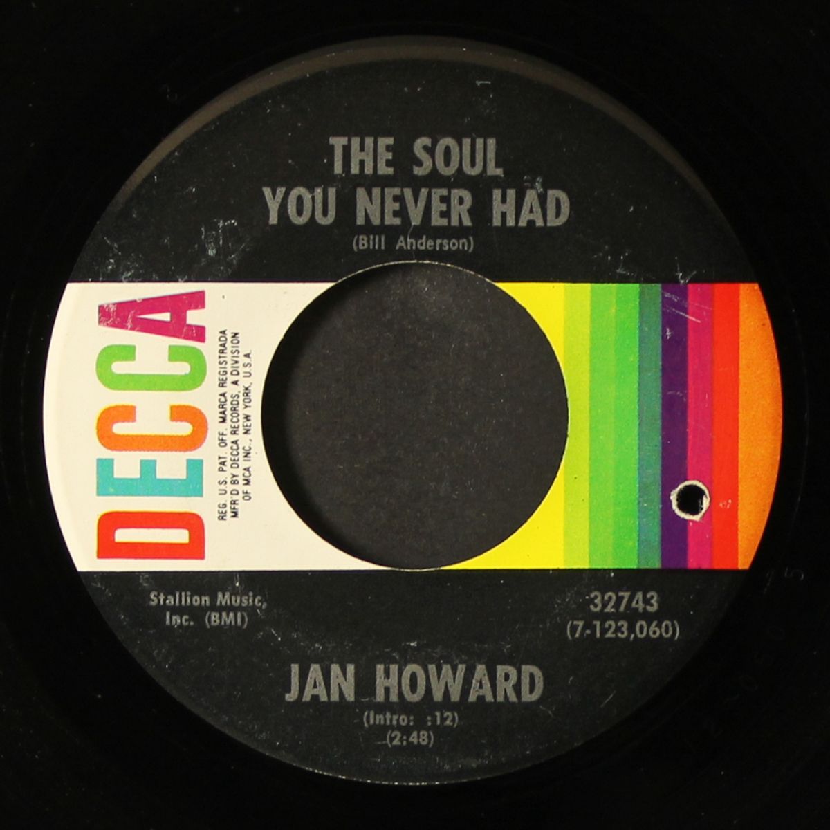 the soul you never had / i have your love by JAN HOWARD