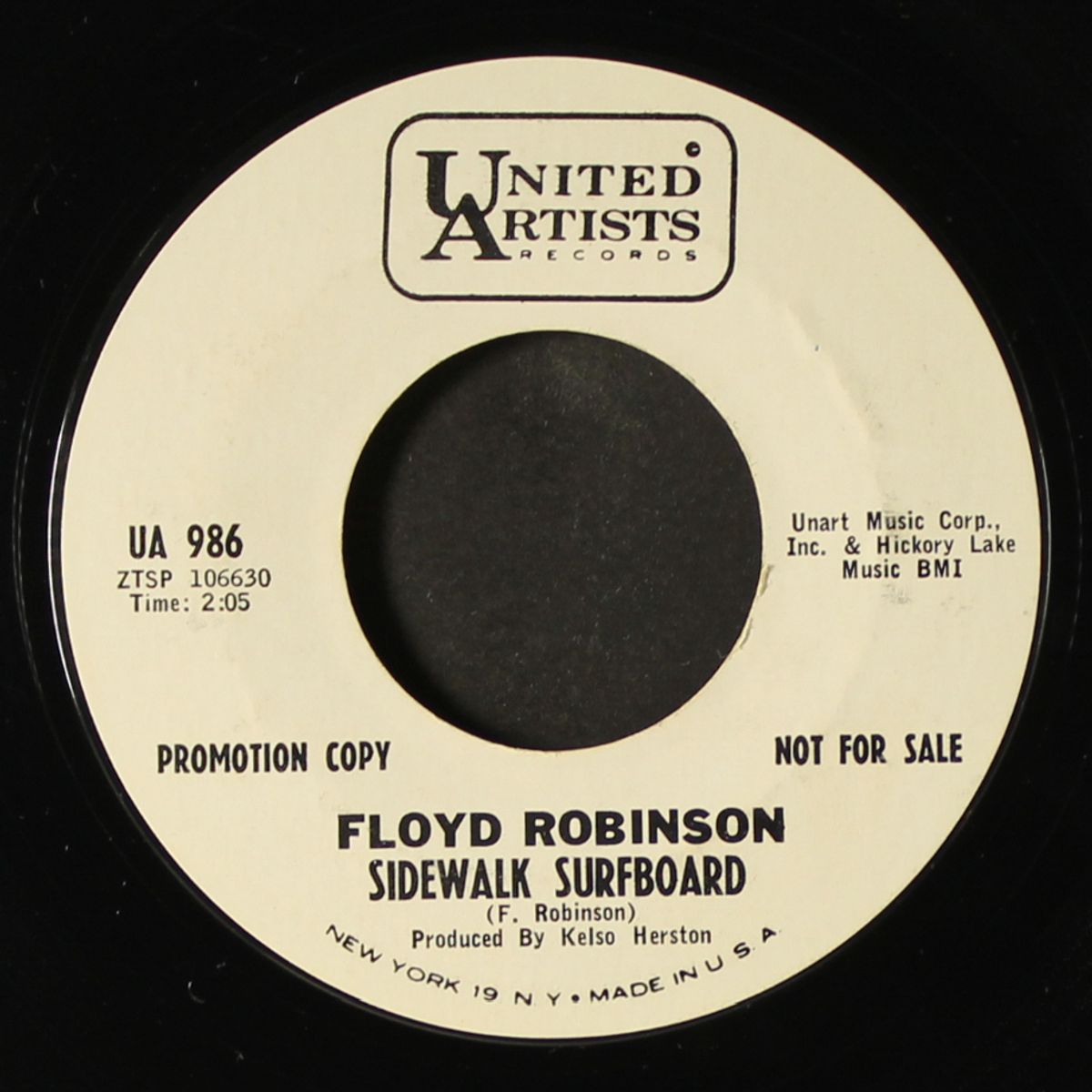 sidewalk surfboard / motorcyle man by FLOYD ROBINSON