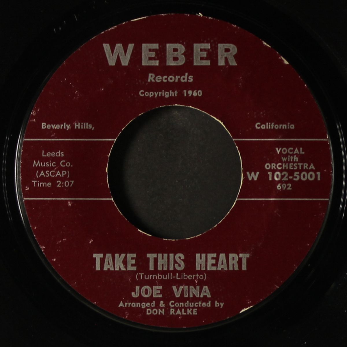 you walked / take this heart by JOE VINA
