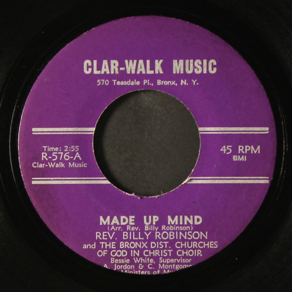 made up mind / deliver me by REV. BILLY ROBINSON