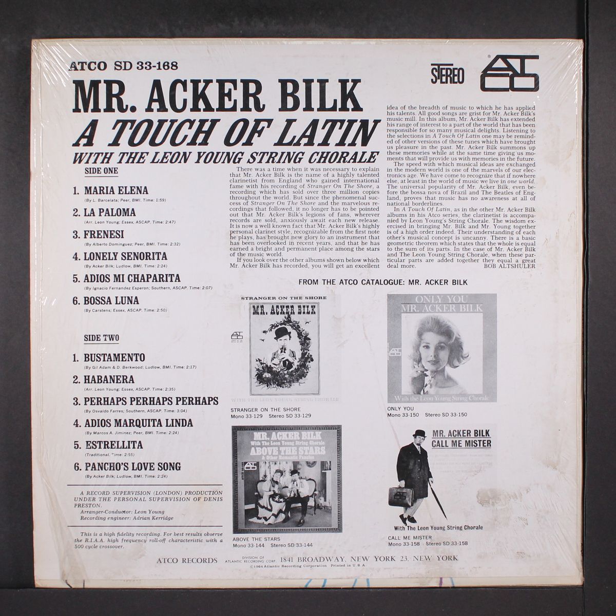 a touch of latin by MR. ACKER BILK