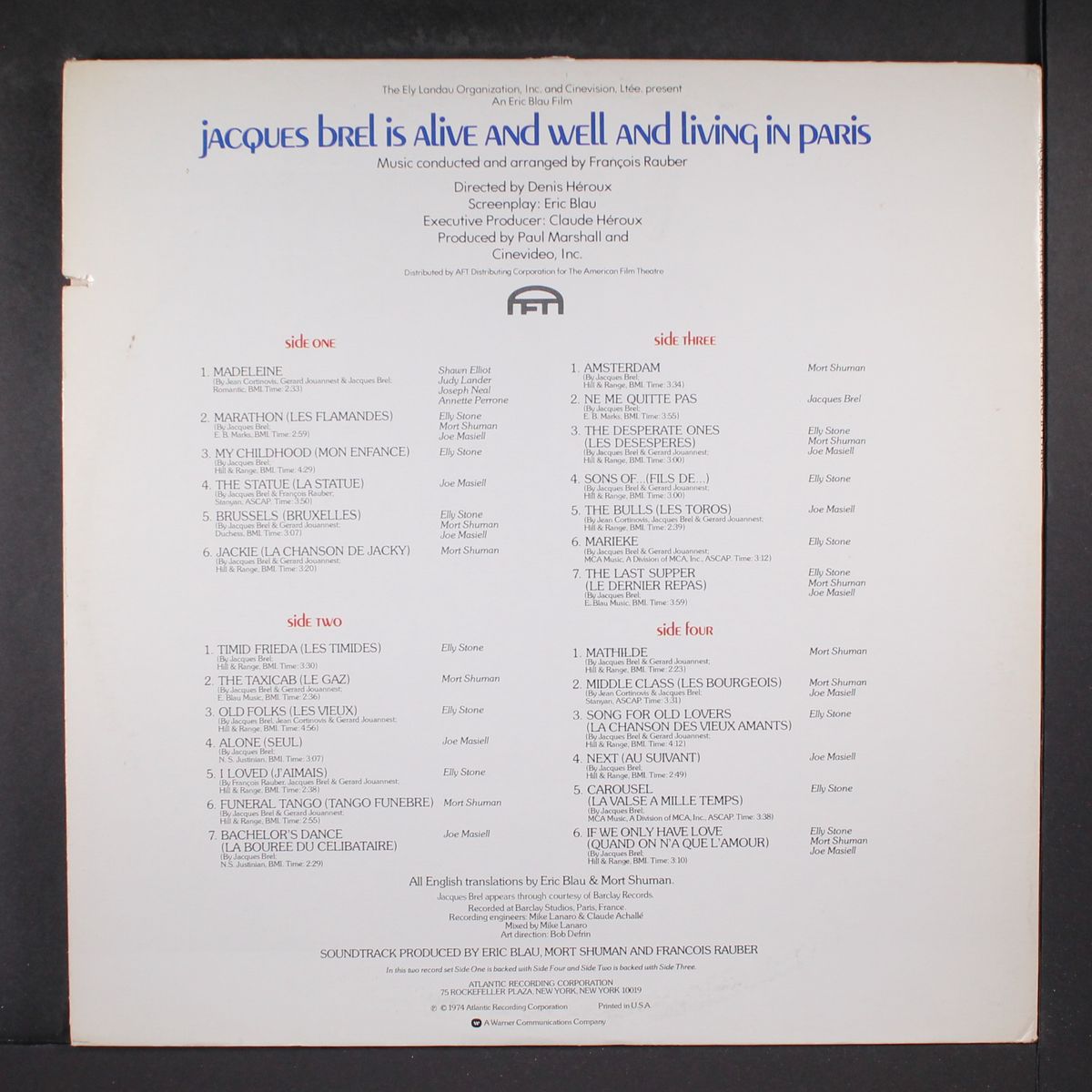 jacques brel is alive & well... by SOUNDTRACK