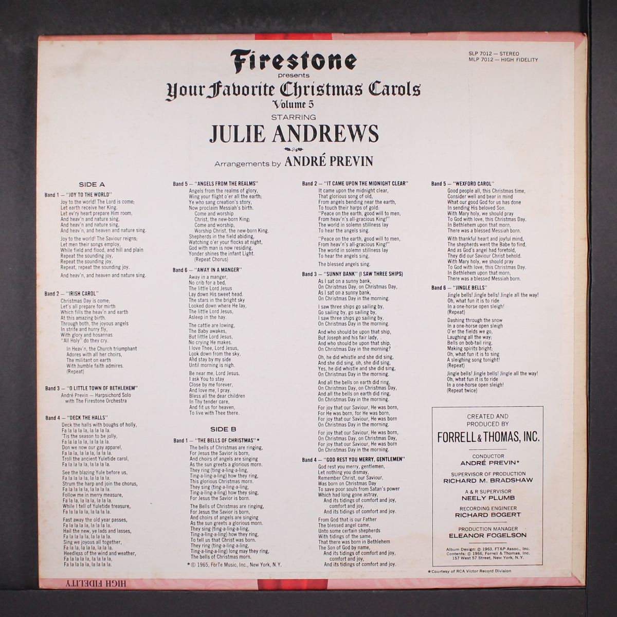 your favorite christmas carols by JULIE ANDREWS