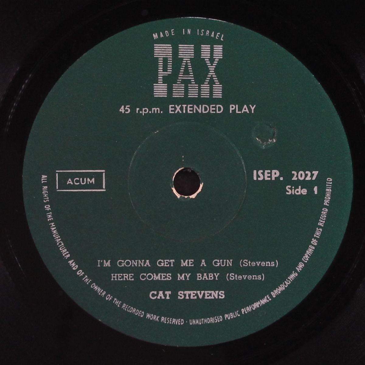 i'm gonna get me a gun / here comes my baby by CAT STEVENS