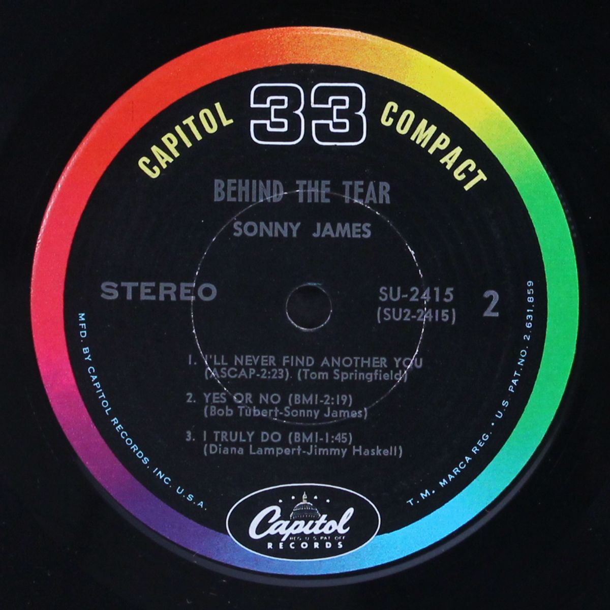 behind the tear by SONNY JAMES