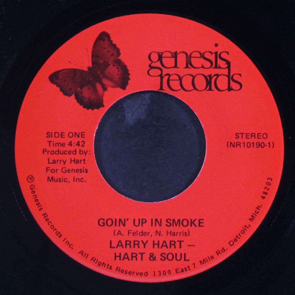 goin' up in smoke / right now if you believe by LARRY HART & SOUL