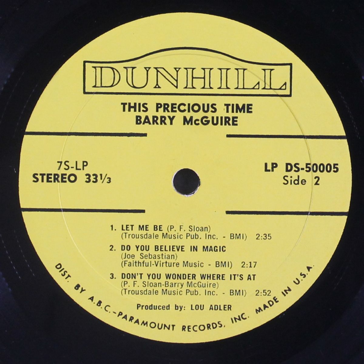 this precious time by BARRY MCGUIRE