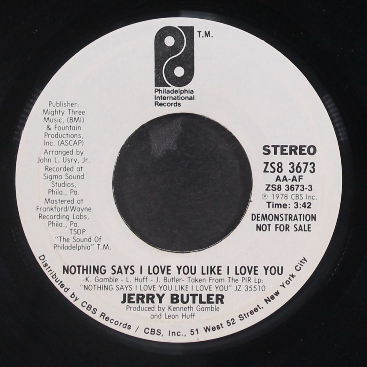 nothing says i love you like i love you / same by JERRY BUTLER
