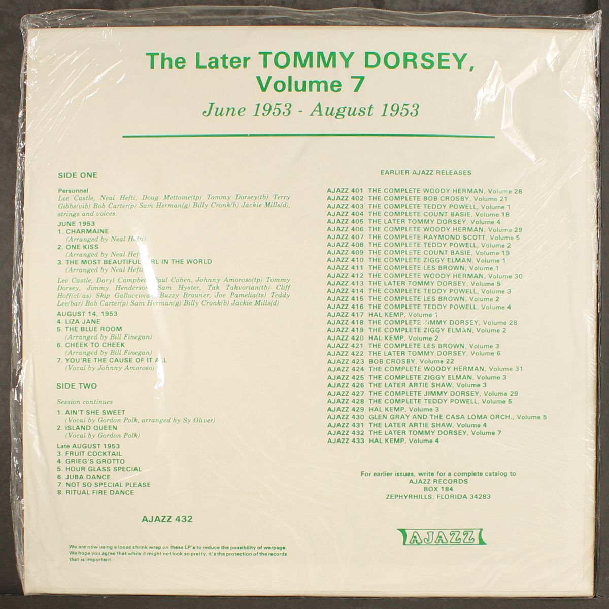 the later, vol. 7 by TOMMY DORSEY