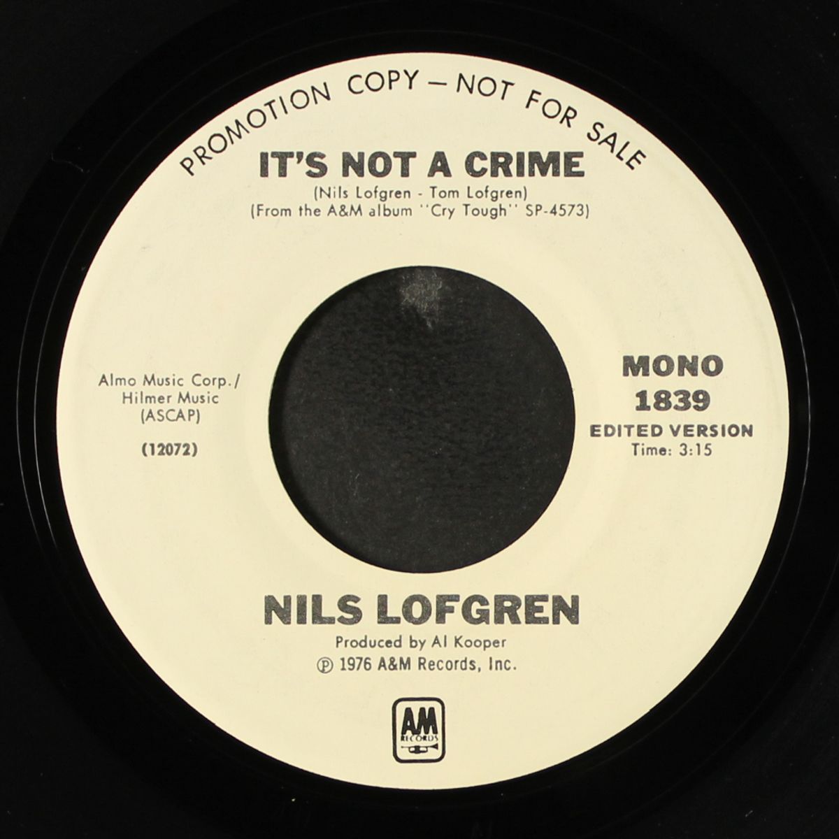it's not a crime by NILS LOFGREN