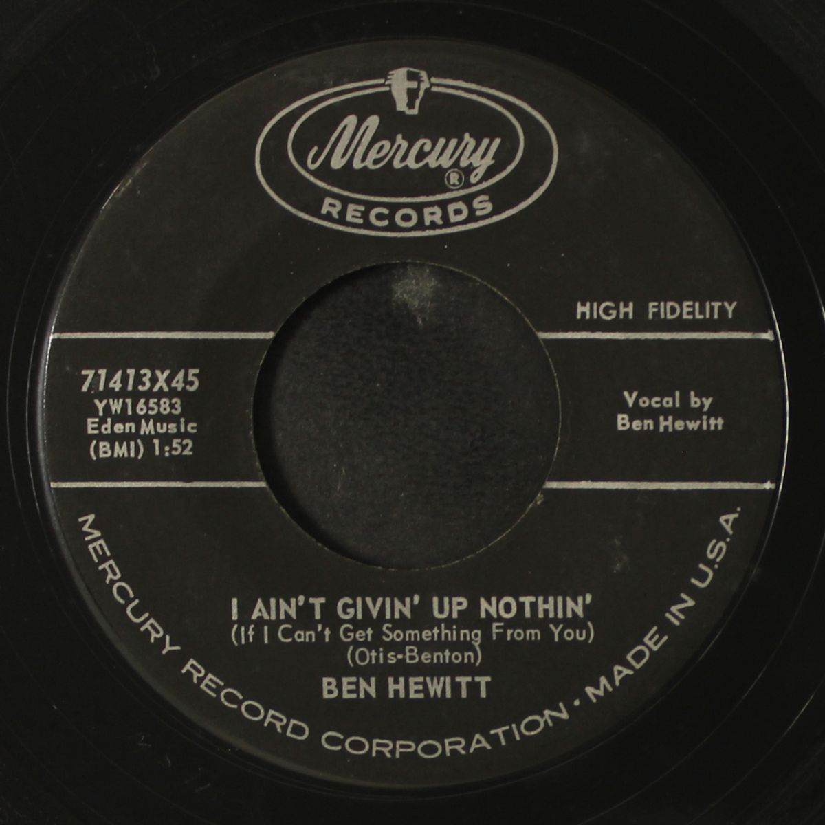 you break me up / i ain't givin' up nothin' by BEN HEWITT