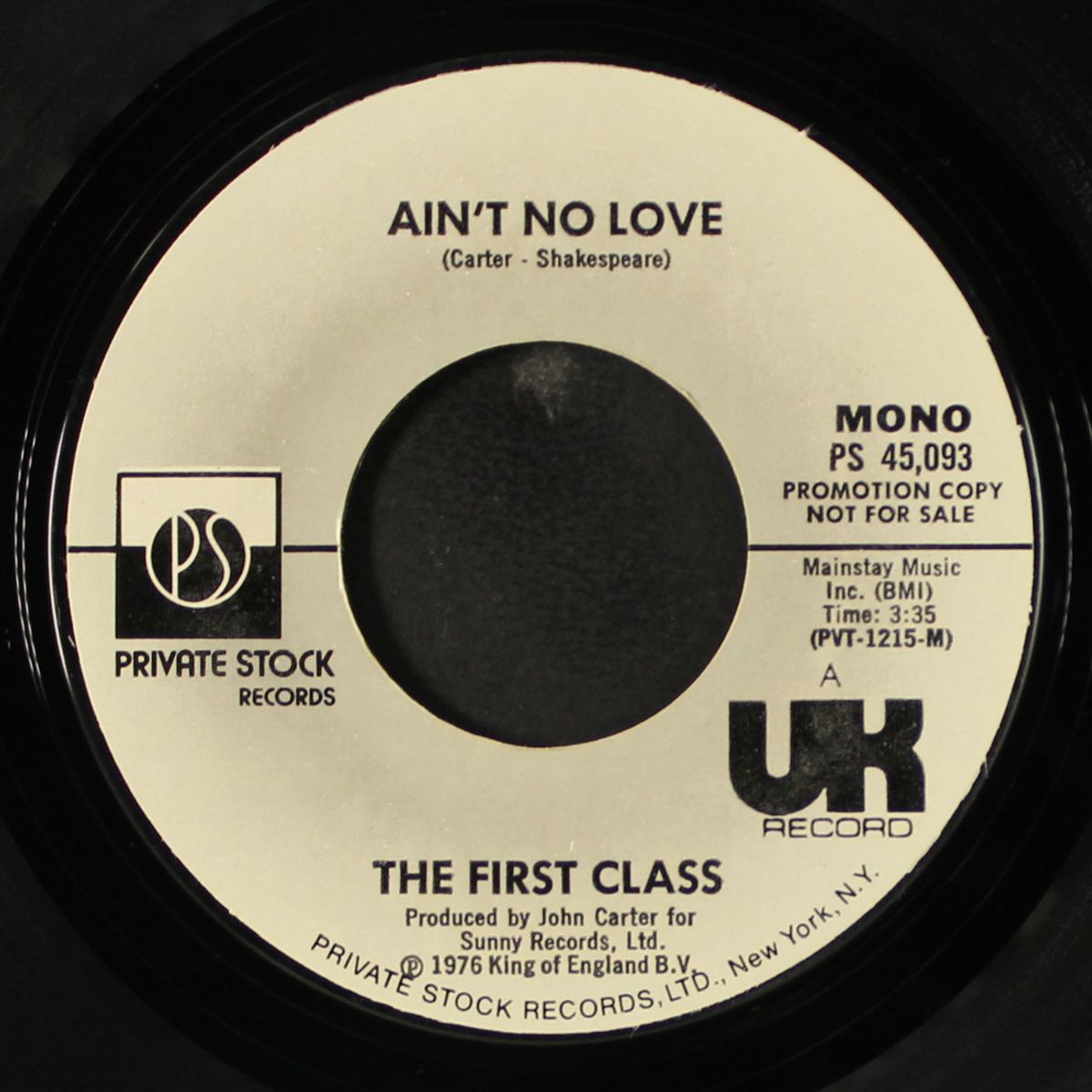 ain't no love / mono by FIRST CLASS