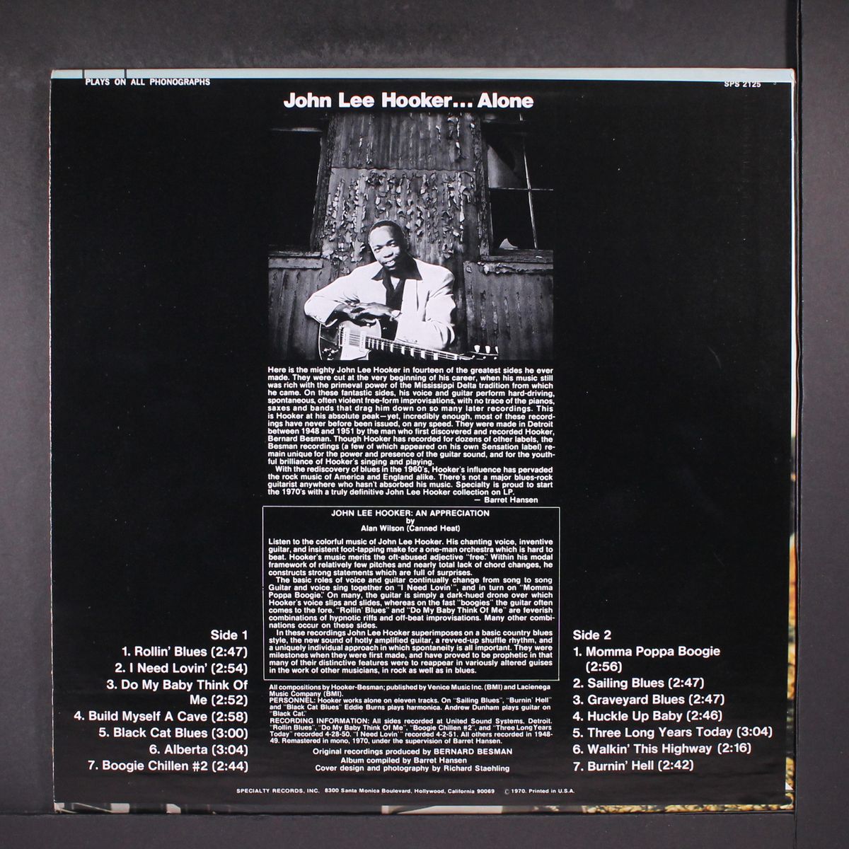 alone by JOHN LEE HOOKER