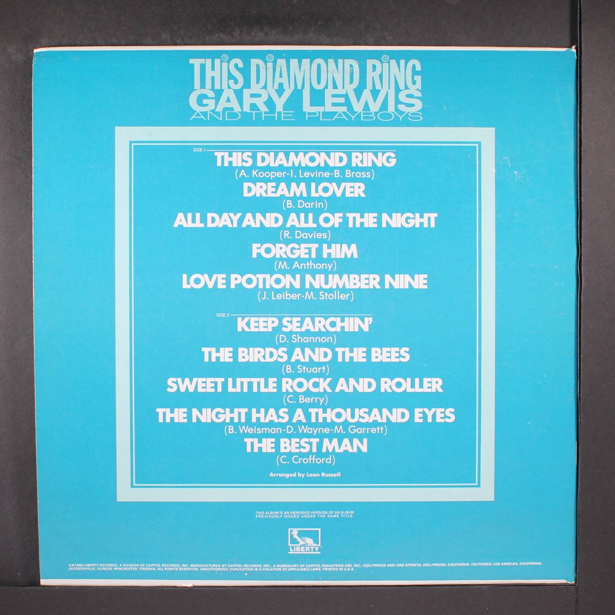 this diamond ring by GARY LEWIS & PLAYBOYS