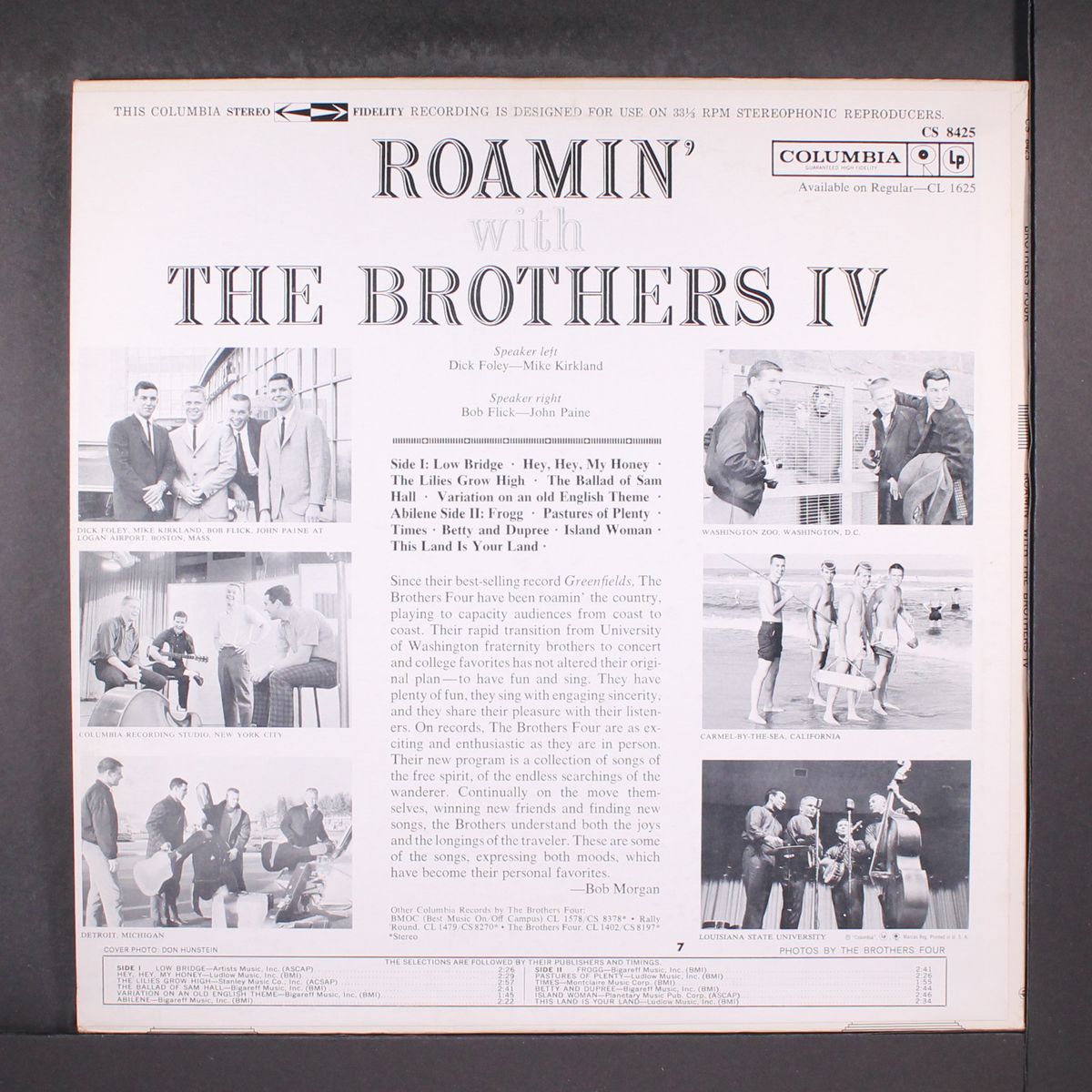 roamin' with by BROTHERS FOUR