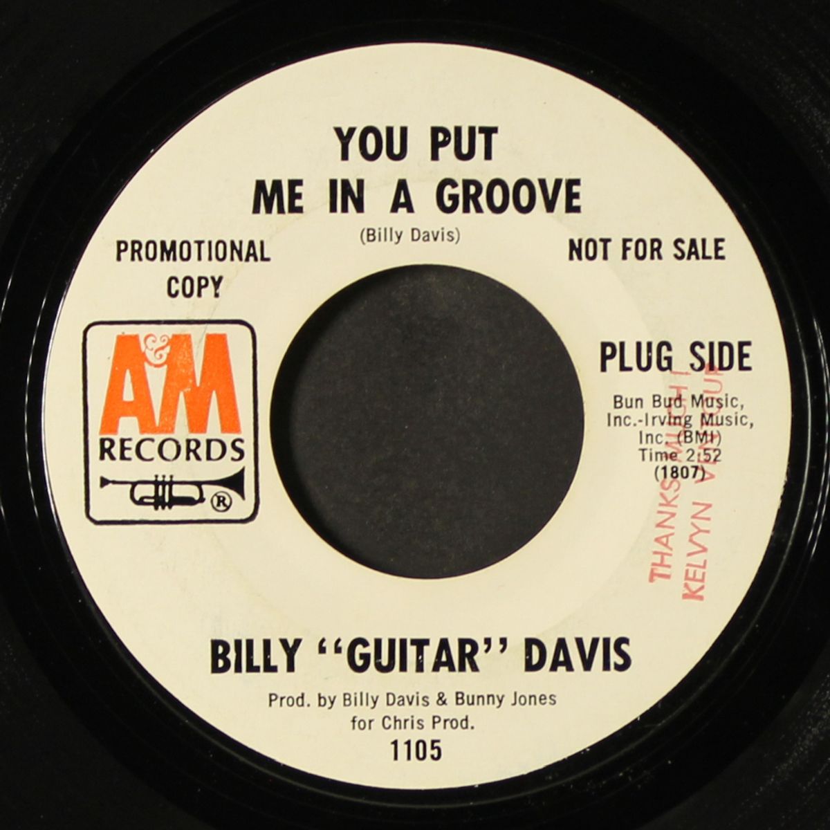 you put me in a groove by BILLY 'GUITAR' DAVIS