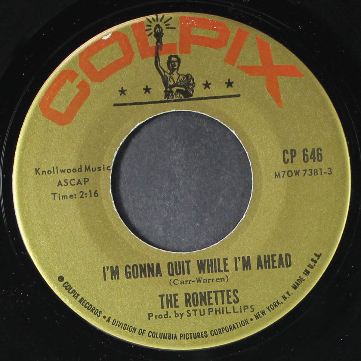 i'm on the wagon / i'm gonna quit while i'm ahead by RONETTES