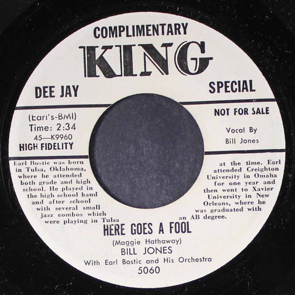 my special dream / here goes a fool by BILL JONES