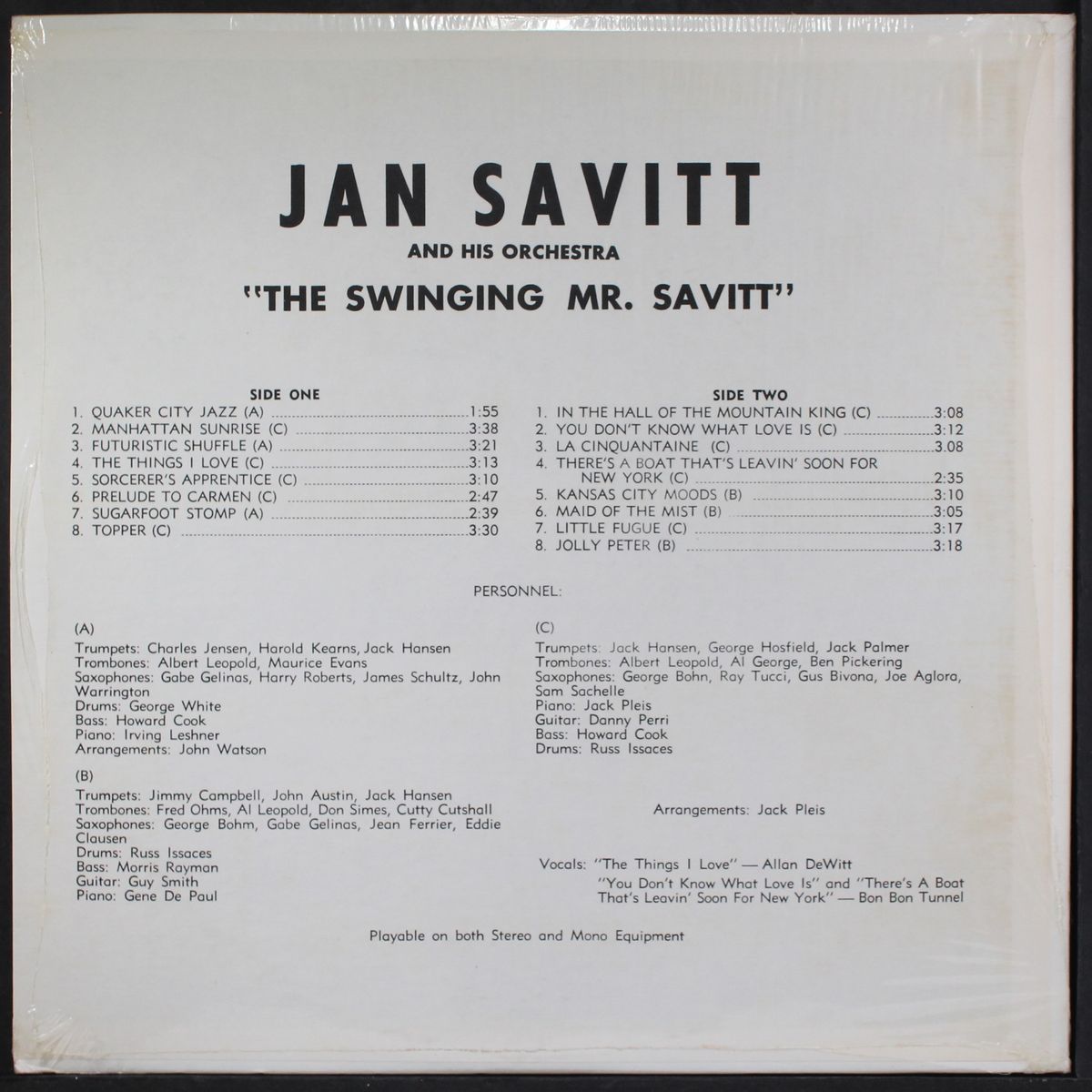 the swinging mr. savitt by JAN SAVITT