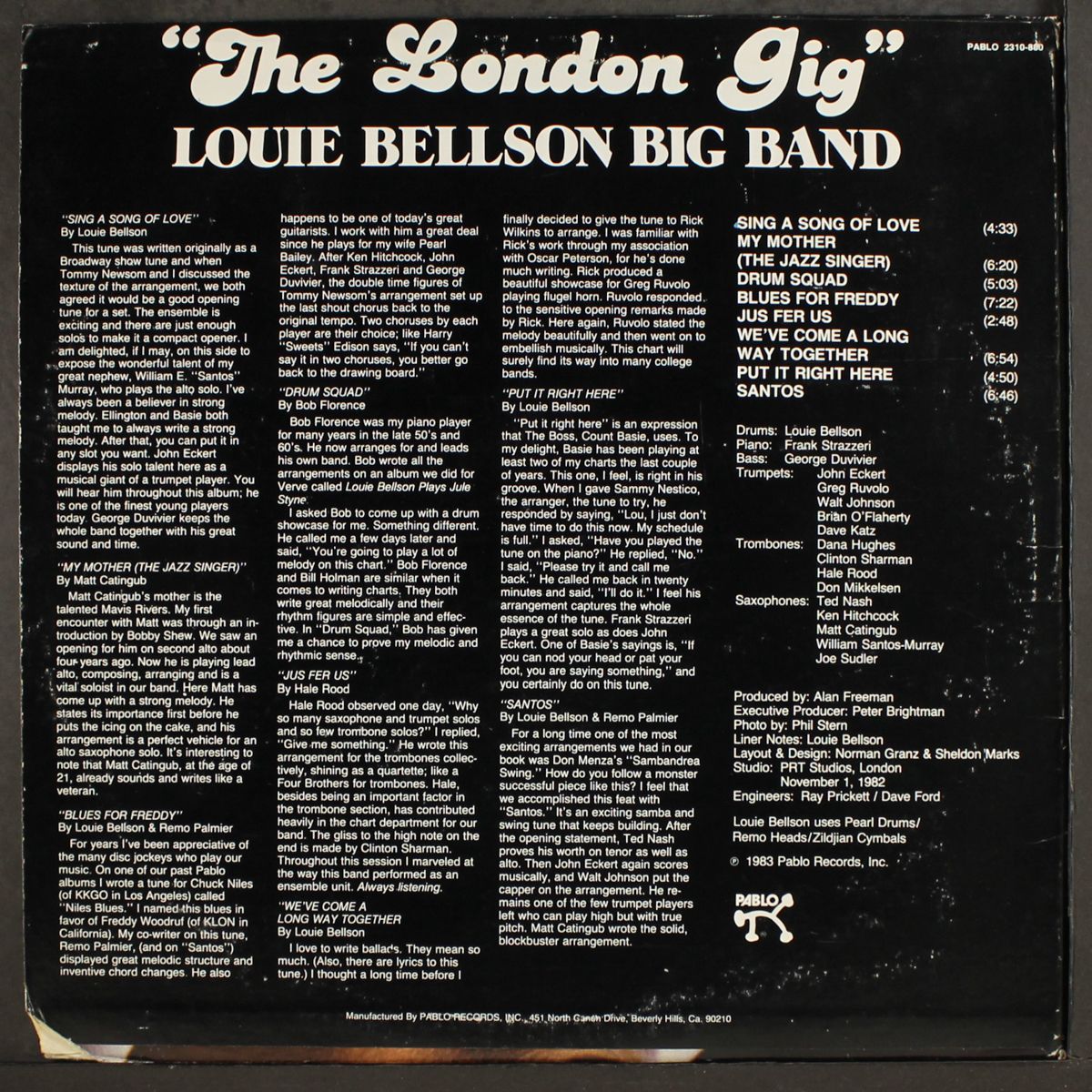 the london gig by LOUIS BELLSON