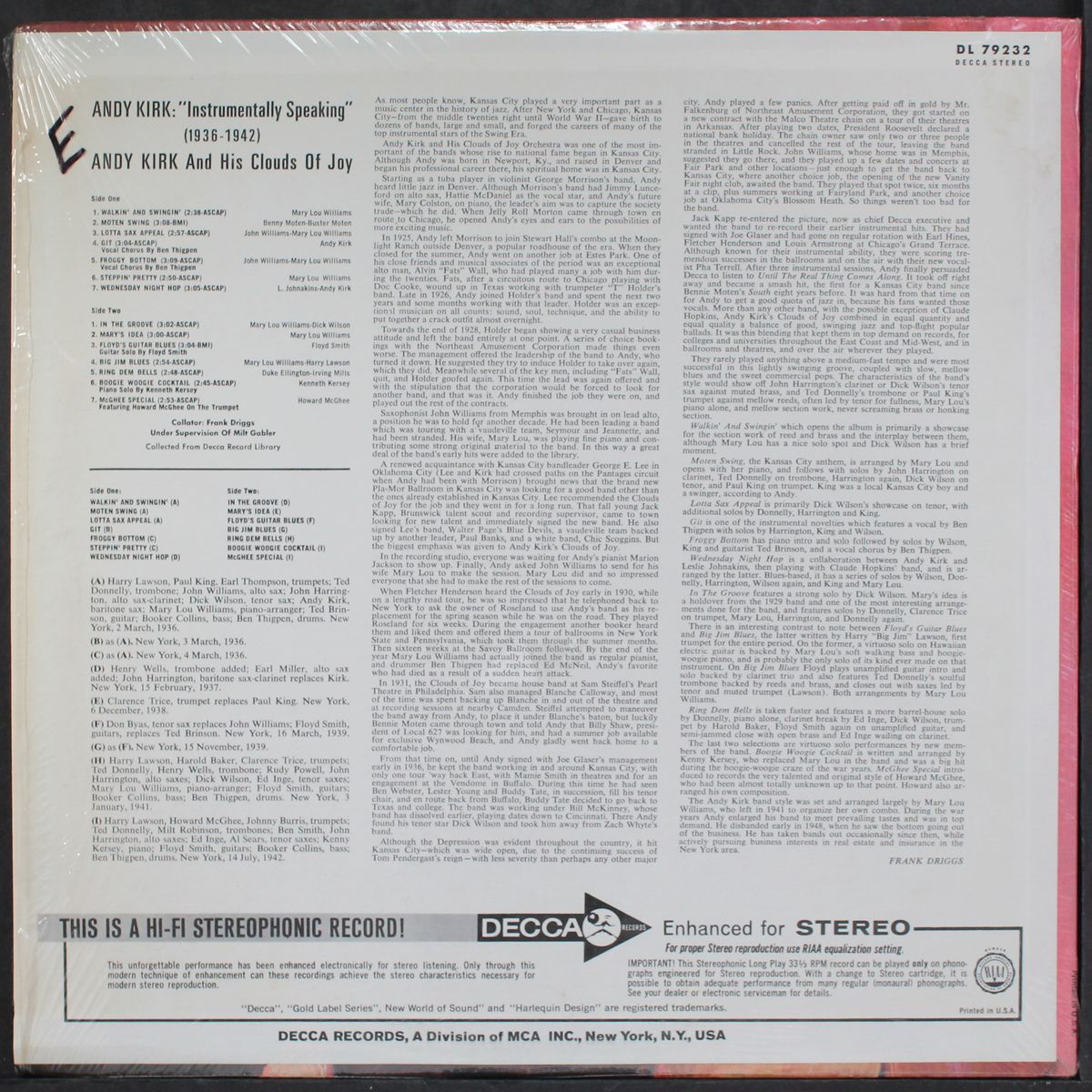 instrumentally speaking (1936-1942) by ANDY KIRK