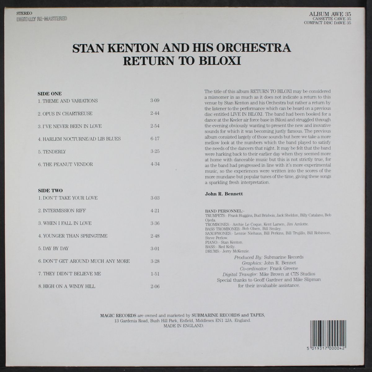 return to biloxi by STAN KENTON