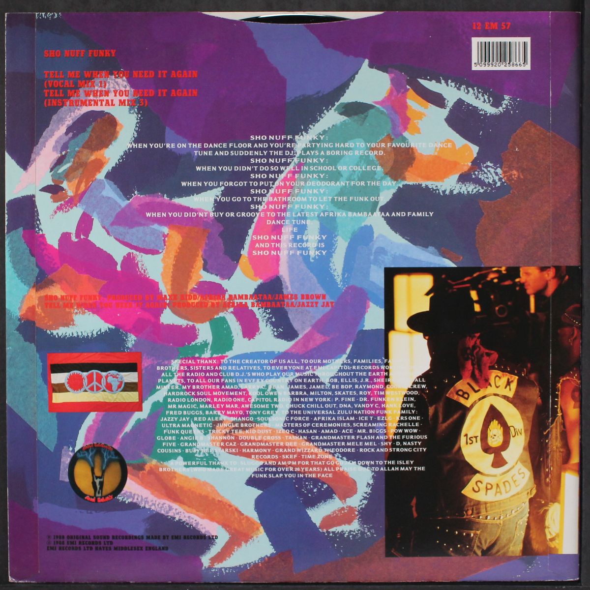 sho nuff funky / tell me when you need it again by AFRIKA BAMBAATAA & FAMILY