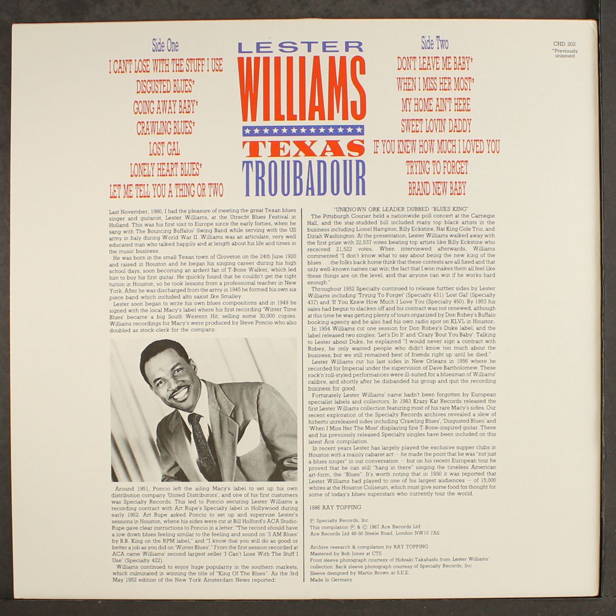 texas troubadour by LESTER WILLIAMS