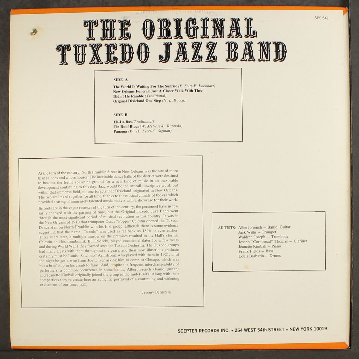 the original tuxedo jazz band by ORIGINAL TUXEDO JAZZ BAND